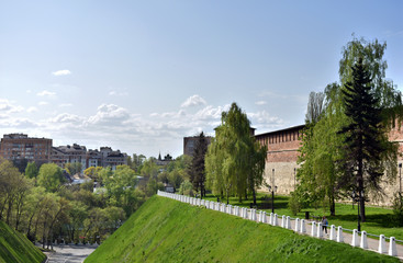 view of the old stone Kremlin. Nizhny Novgorod, Russia