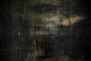 Hintergrund, zerkratzte Holzwand, schwarz, braun