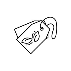 Tag, leafs icon. Simple line, outline vector ecology icons for ui and ux, website or mobile application