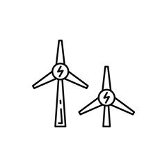 Windmill, energy icon. Simple line, outline vector ecology icons for ui and ux, website or mobile application