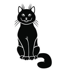 Cute cat silhouette