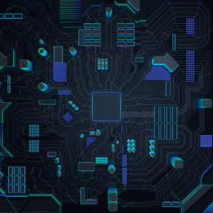 CPU Chip on Motherboard