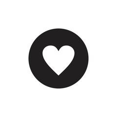 Heart icon template black color editable. Heart icon symbol Flat vector illustration for graphic and web design.