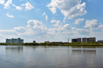 new residential area on the river Bank. Nizhny Novgorod, Russia