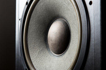 hifi speakers system close-up