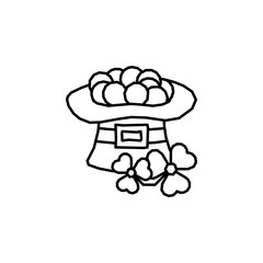 Clover, cylinder, coins icon. Simple line, outline vector elements of Patrick's day icons for ui and ux, website or mobile application