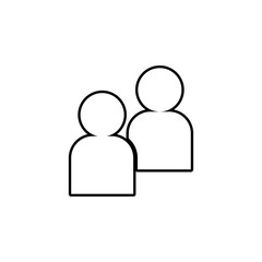 staff icon. Simple thin line, outline vector of conversation icons for ui and ux, website or mobile application