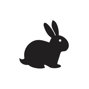 Bunny icon template black color editable. Bunny icon symbol Flat vector illustration for graphic and web design.