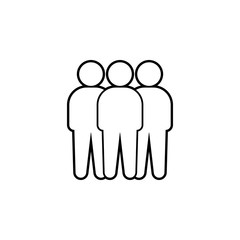 staff icon. Simple thin line, outline vector of conversation icons for ui and ux, website or mobile application