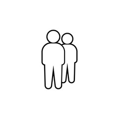 staff icon. Simple thin line, outline vector of conversation icons for ui and ux, website or mobile application