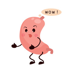 Cartoon character stomach