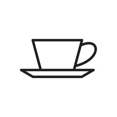 Coffee cup and glass icon template black color editable. Coffee cup and glass icon symbol Flat vector illustration for graphic and web design.