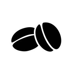 Coffee beans icon template black color editable. Coffee beans icon symbol Flat vector illustration for graphic and web design.
