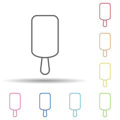 Ice cream in multi color style icon. Simple thin line, outline vector of fast food icons for ui and ux, website or mobile application