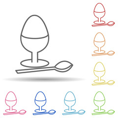 Egg for breakfast in multi color style icon. Simple thin line, outline vector of fast food icons for ui and ux, website or mobile application