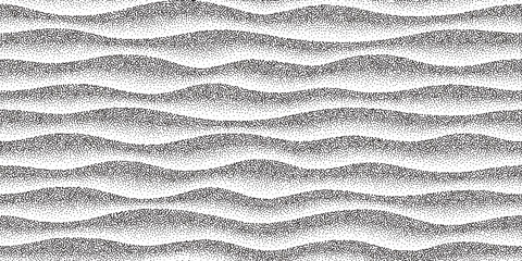 Abstract seamless stippled halftoned waves pattern - 323692968