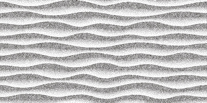 Abstract seamless stippled halftoned waves pattern