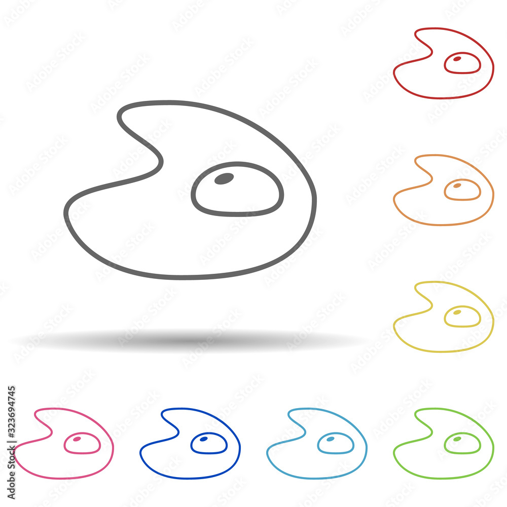 Poster omelette in multi color style icon. simple thin line, outline vector of food icons for ui and ux, we