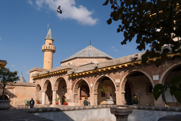 Fototapeta na wymiar Hacibektas ,Nevsehir/Turkey-October 27 2019: Haci Bektas-i Veli Tomb and Museum