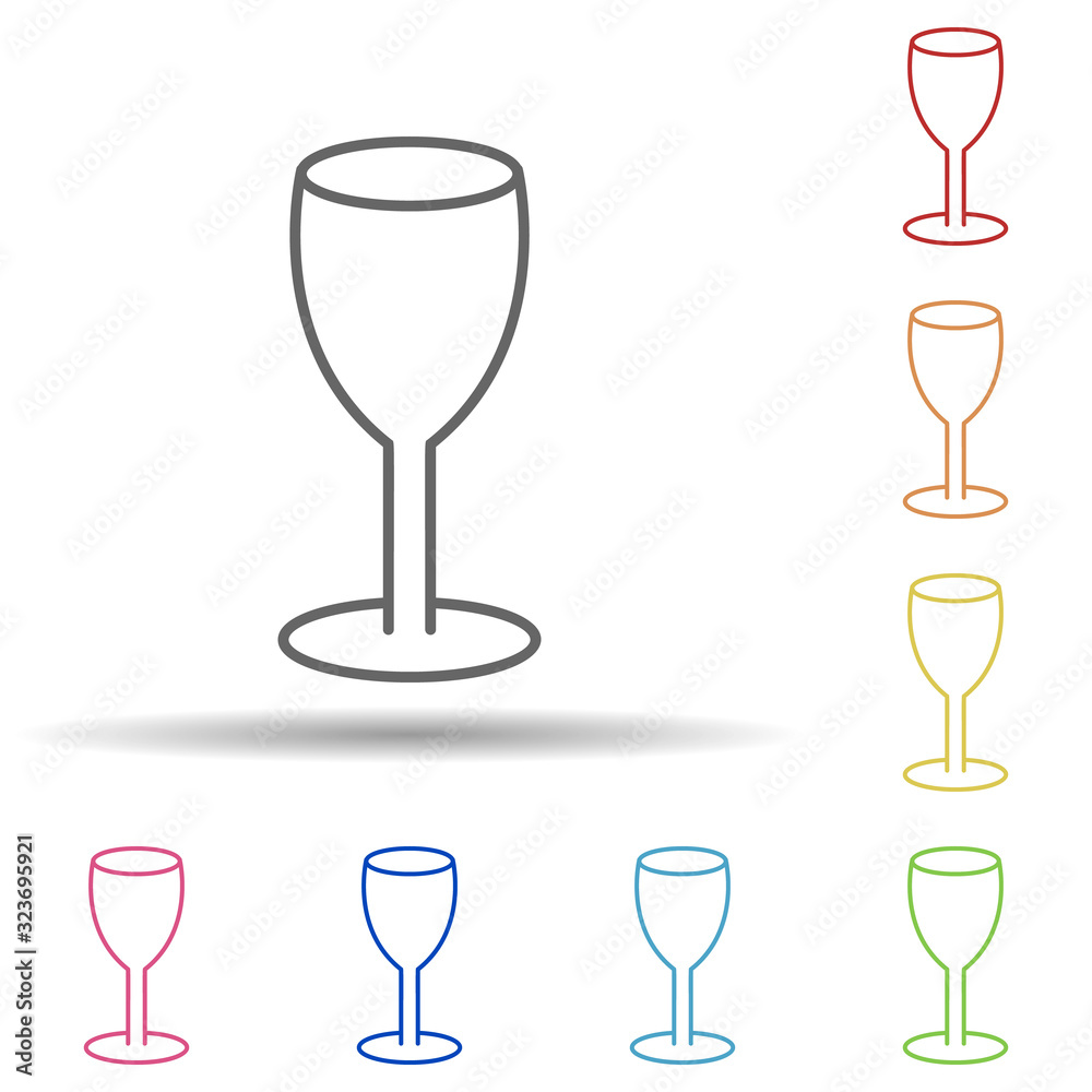 Poster glass in multi color style icon. simple thin line, outline vector of food icons for ui and ux, websi