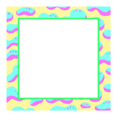 Creative Doodle Hipster Border Pattern Illustration Vectors of Blobs and Circles