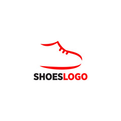 Shoes company logo design vector illustration template