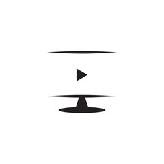 TV or Television icon logo design vector template