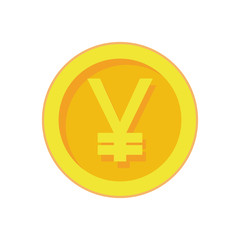 Obraz premium Japanese yen coin icon