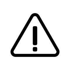 Warning outline icon. Symbol, logo illustration for mobile concept and web design.