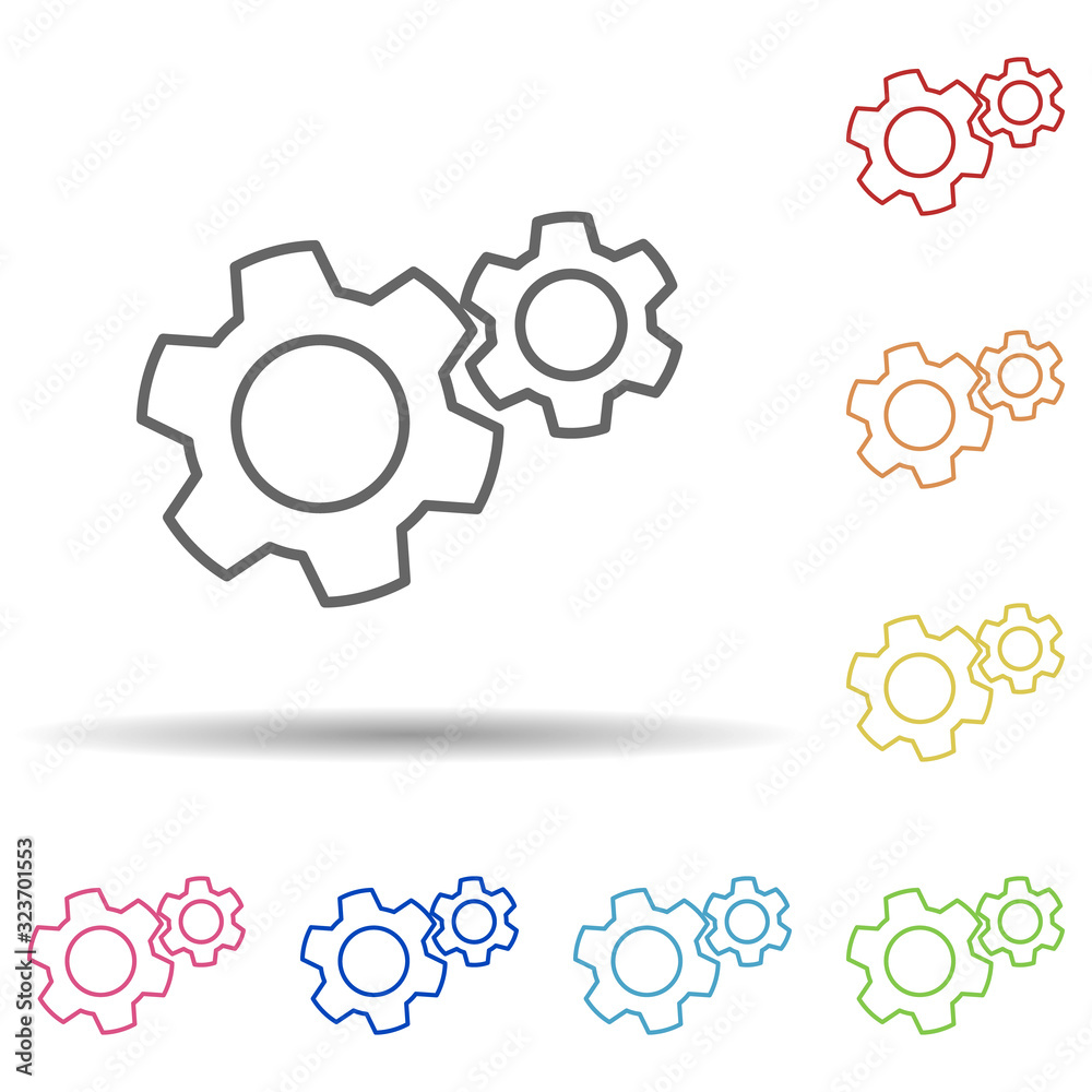 Aufkleber mechanism in multi color style icon. simple thin line, outline vector of mobile banking icons for ui