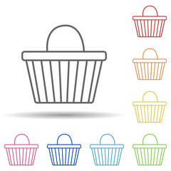 Basket in multi color style icon. Simple thin line, outline vector of mobile banking icons for ui and ux, website or mobile application