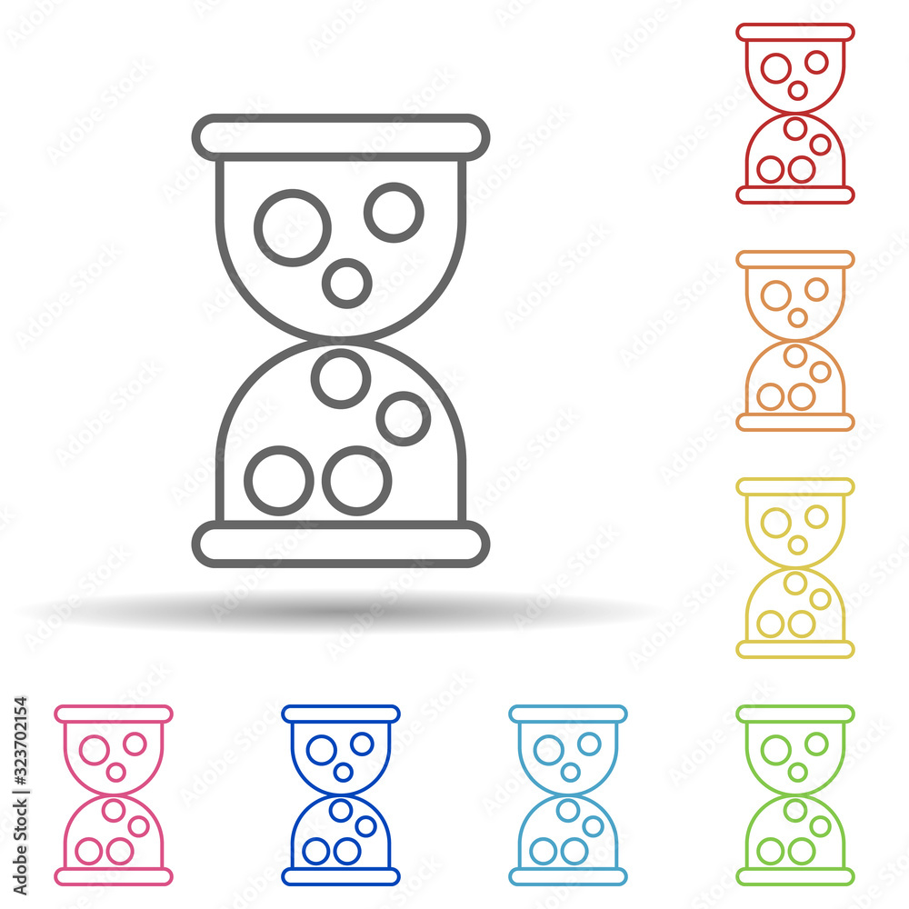 Poster hourglass in multi color style icon. simple thin line, outline vector of mobile banking icons for ui