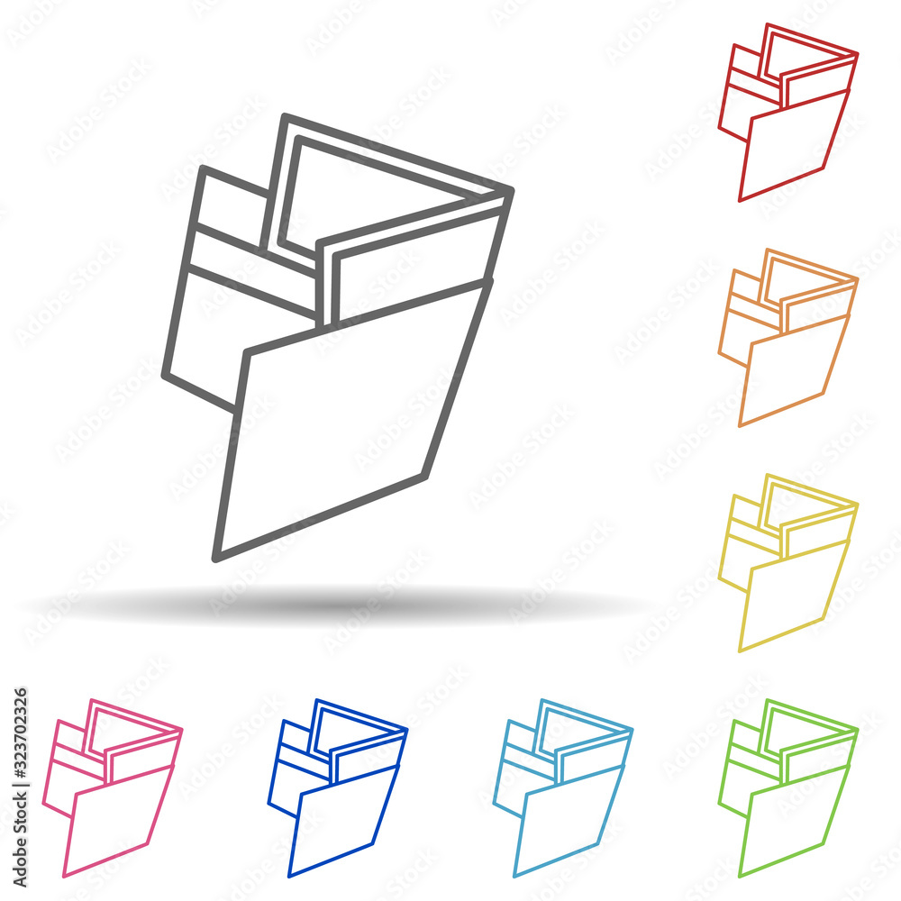 Poster bill in your wallet in multi color style icon. simple thin line, outline vector of mobile banking ic