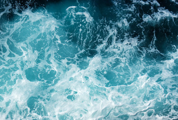  sea water with white wave for background