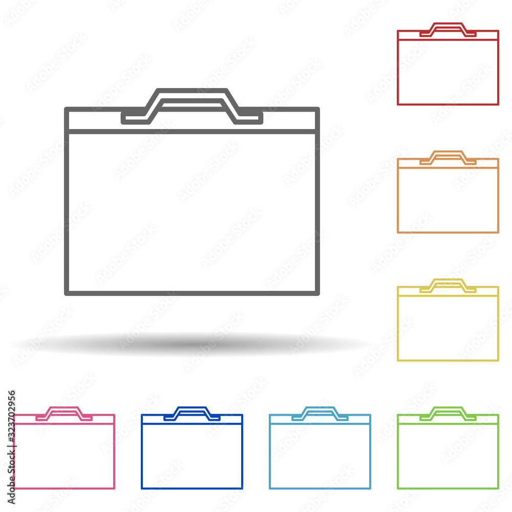 Poster bag from the store in multi color style icon. simple thin line, outline vector of mobile banking ico