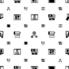 application icons pattern seamless. Included editable filled Mobile Learning, Algorithm, software, front end, terms & conditions, Systems Integration icons. application icons for web and mobile.