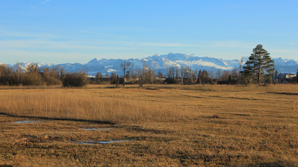 Winter scene in Wetzikon, Switzerland.