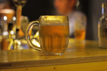 Beer on the pub counter 03