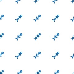 fish bone icon pattern seamless isolated on white background. Editable filled fish bone icon. fish bone icon pattern for web and mobile.