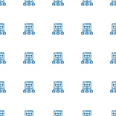 Online coaching icon pattern seamless isolated on white background. Editable filled Online coaching icon. Online coaching icon pattern for web and mobile.