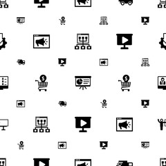 seminar icons pattern seamless. Included editable filled Online coaching, Presentation, Webinar, Video training, Online Training, video Presentation icons. seminar icons for web and mobile.