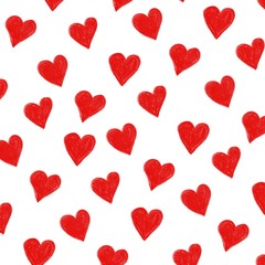 Fototapeta na wymiar Heart love pattern illustration red 