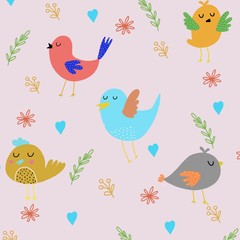Bird cartoon pattern animal cute 