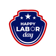 vector illustration, logo, badge, sticker for United States Labor Day