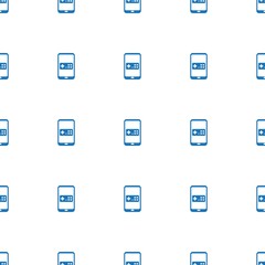 Mobile game icon pattern seamless isolated on white background. Editable filled Mobile game icon. Mobile game icon pattern for web and mobile.