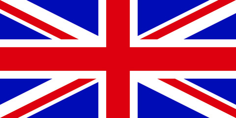 UK Great Britain England Official Flag Vector original color and size ratio