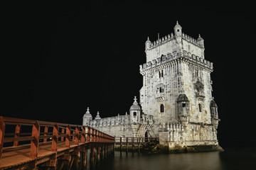 The historicTower of Belem, or Belem Tower, Lisbon