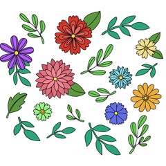 seamless floral pattern with flowers