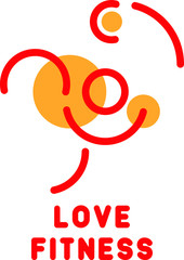 Gym or fitness logo, vector illustration