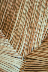 Detail of a woven furniture with guano(Palm tree leaves) 